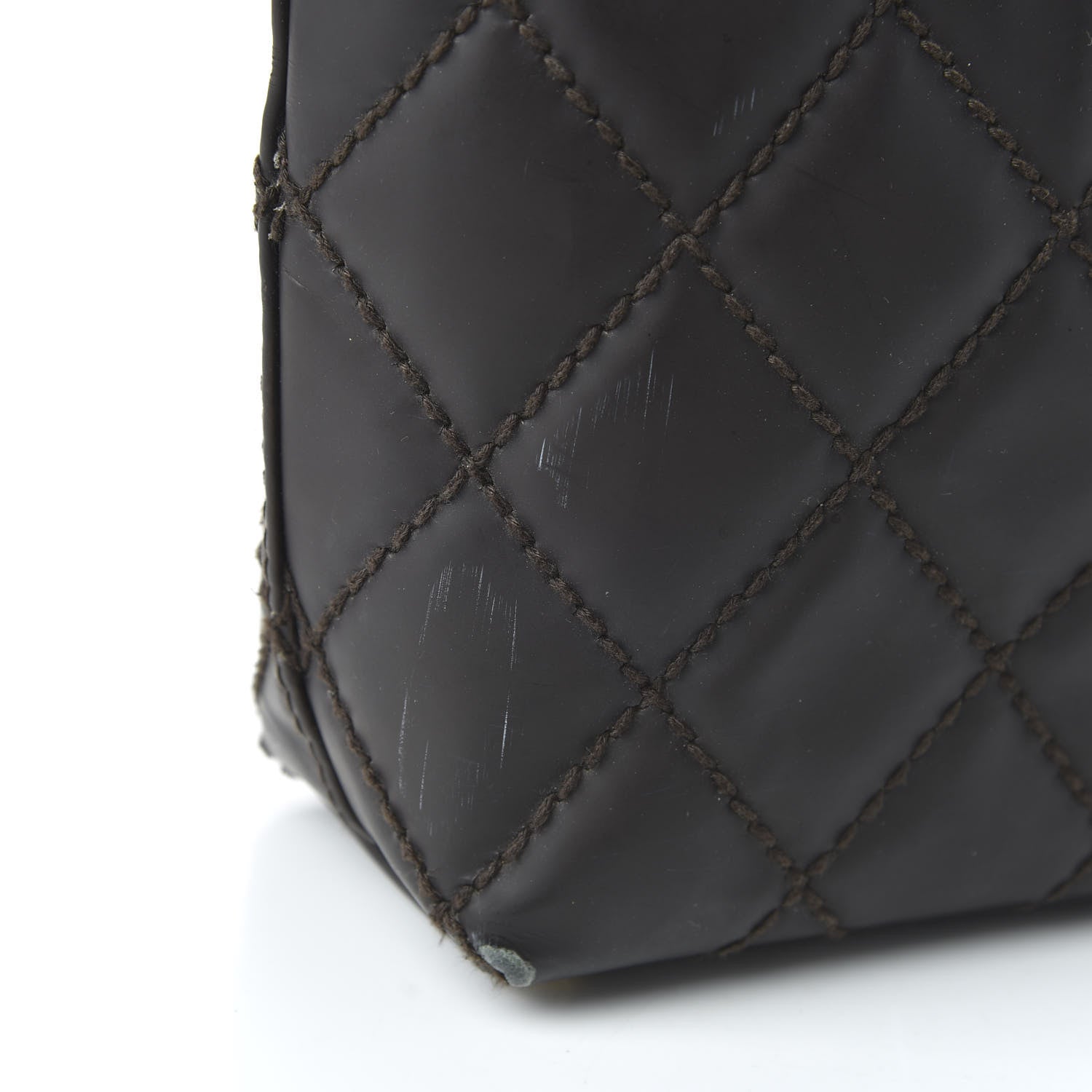 Chanel Glazed Calfskin Quilted Tote Brown 13 of 13