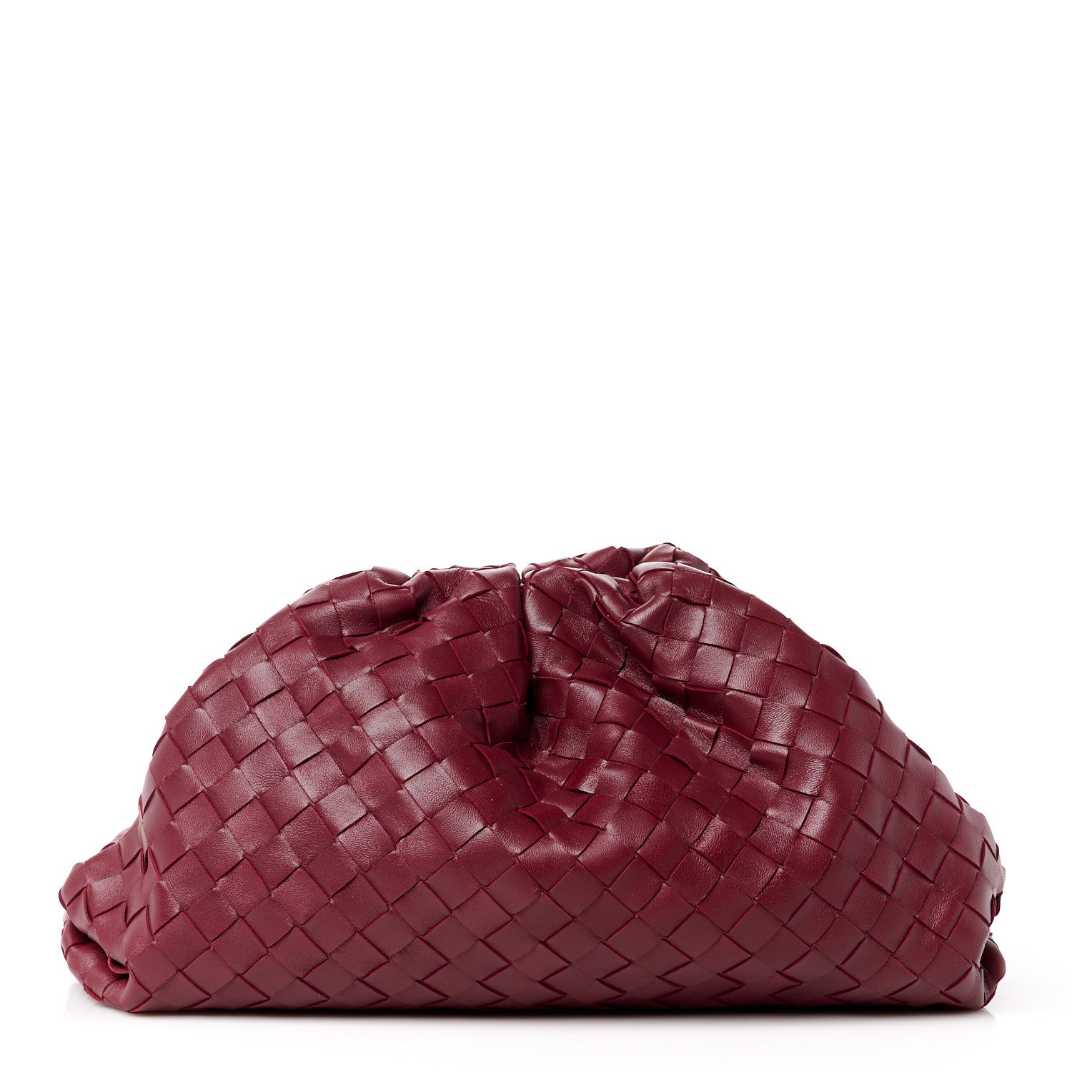 Bottega Veneta Nappa Maxi Intrecciato The Pouch Oversized Clutch Bordeaux 1 of 11