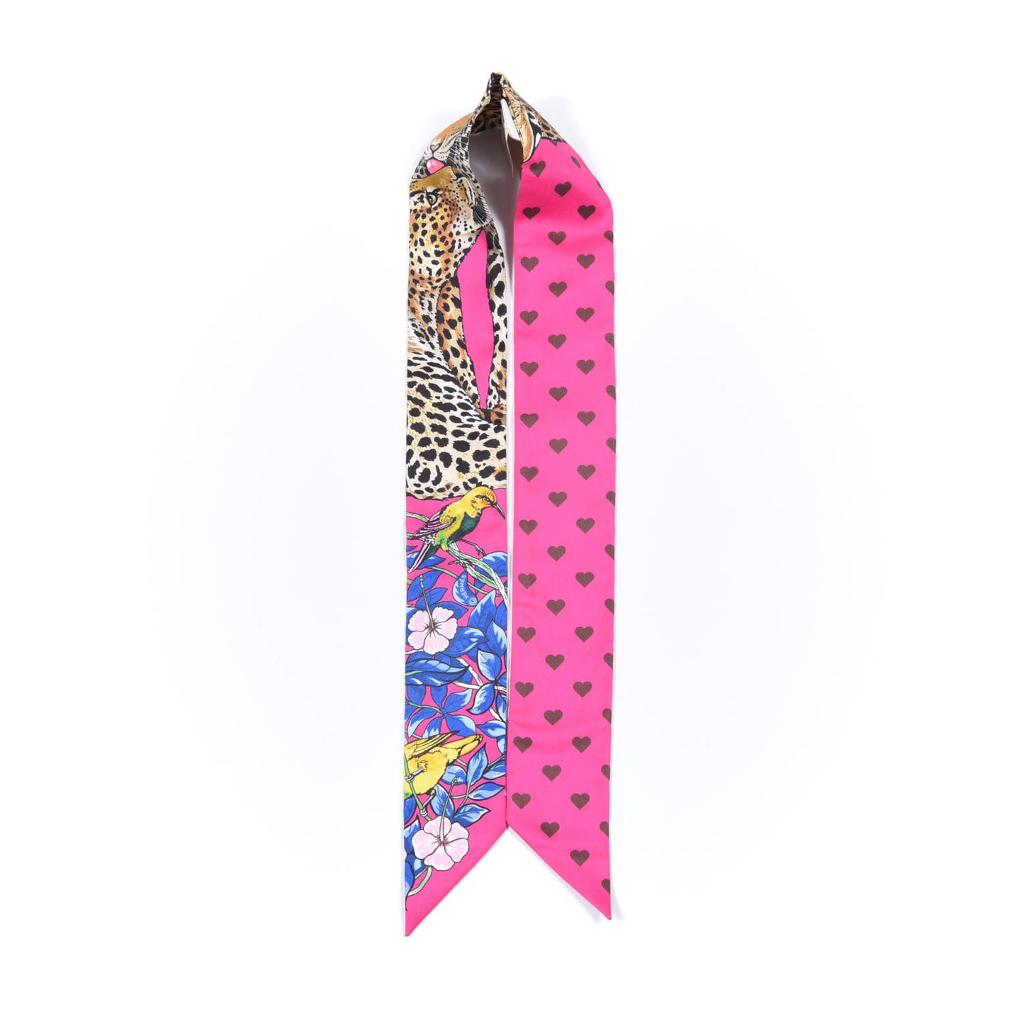 Silk Jungle Love Love Twilly Rose Vif Bleu Roy
