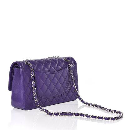 Chanel Lambskin Quilted Medium Double Flap Purple 2 of 13