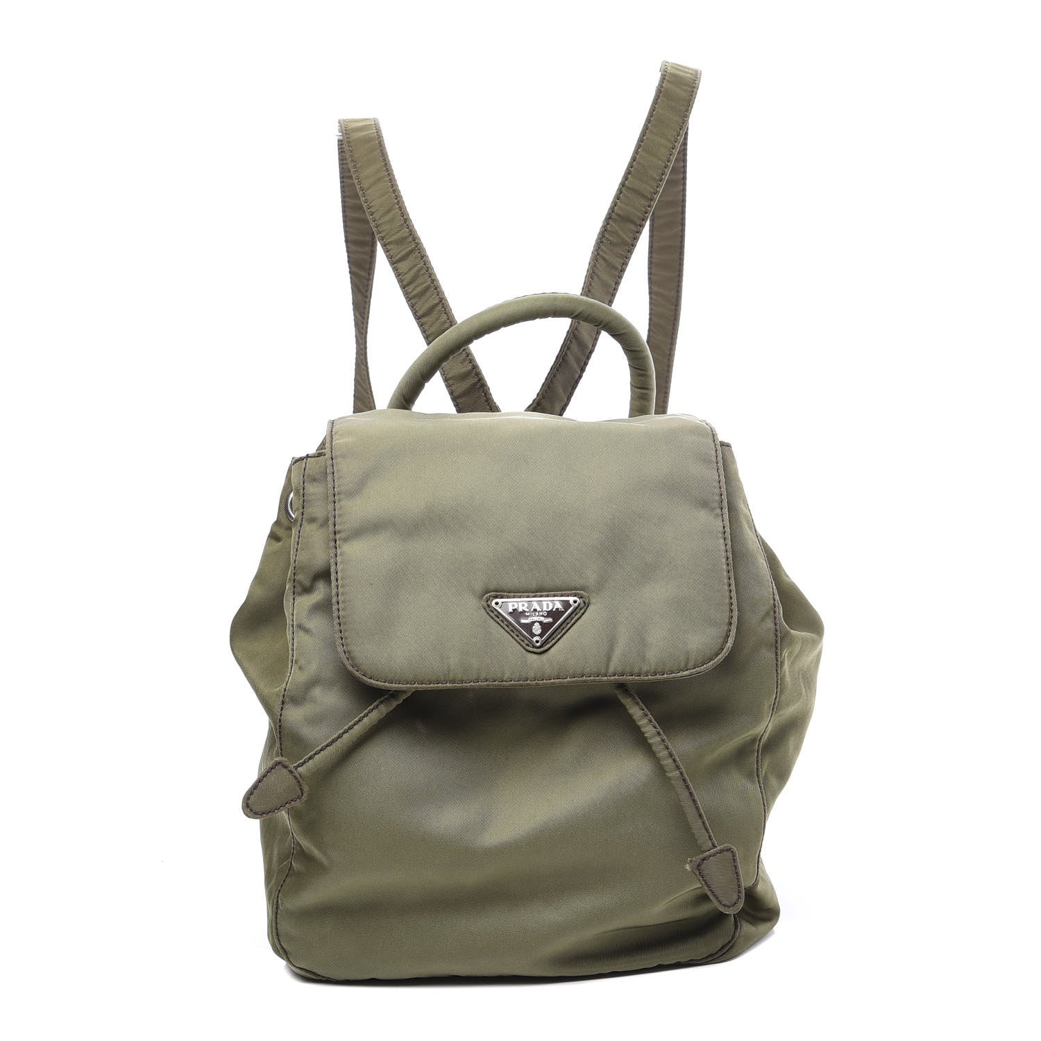 Prada Nylon Vela Mini Cinch Backpack Green 1 of 17