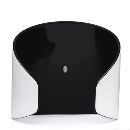 Chanel Resin CC Cuff White Black 2 of 3
