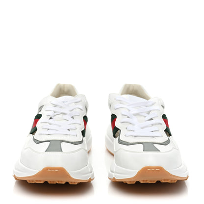 Gucci Demetra Web Womens Rhyton Cut Out Sneakers 42 Great White Grey 2 of 10