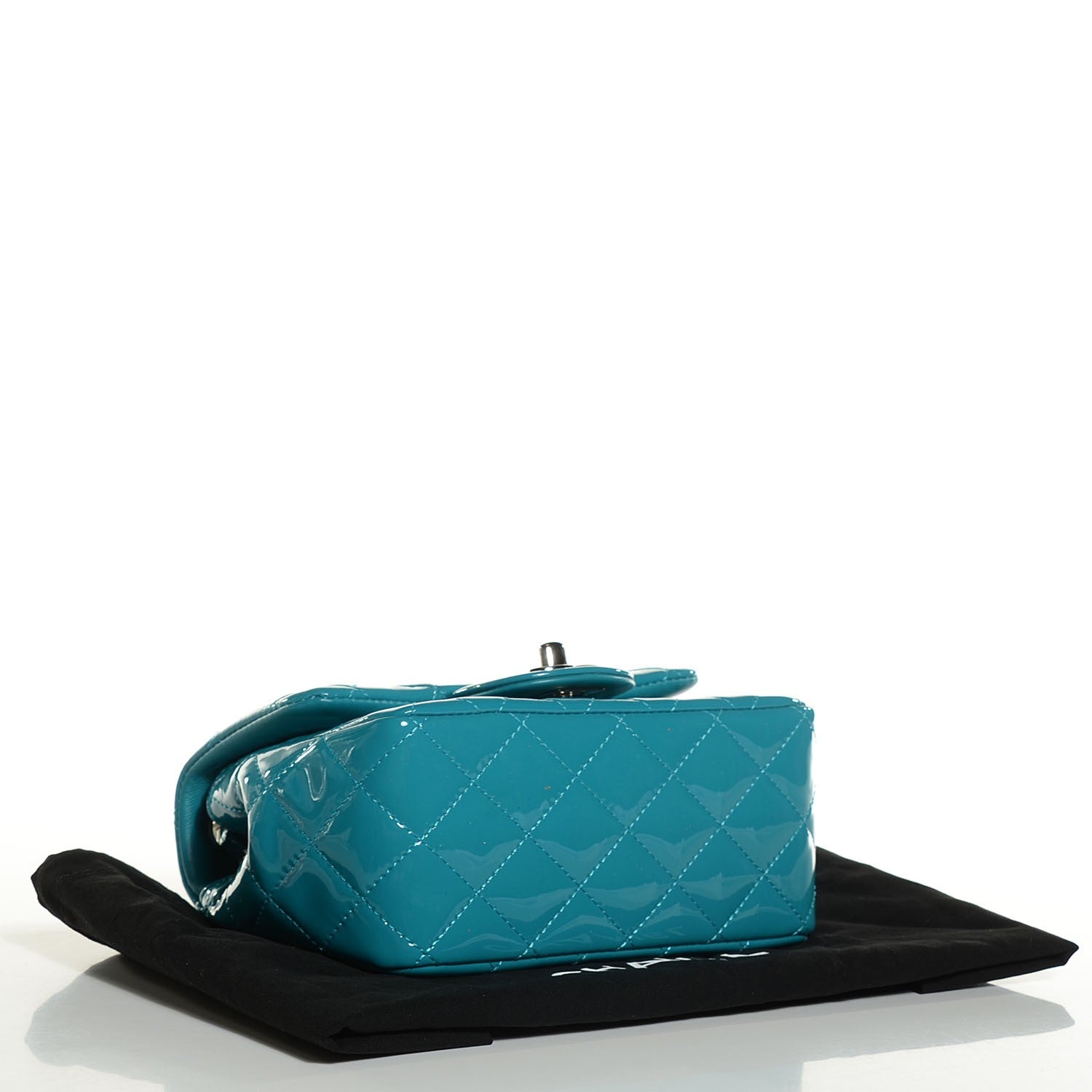 Chanel Patent Quilted Mini Square Flap Turquoise 8 of 8