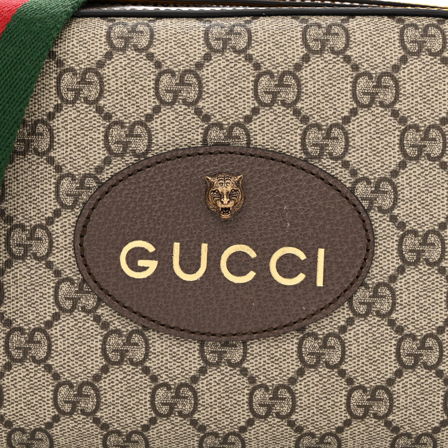 Gucci GG Supreme Monogram Web Neo Vintage Shoulder Bag Beige New Acero Crop 8 of 11