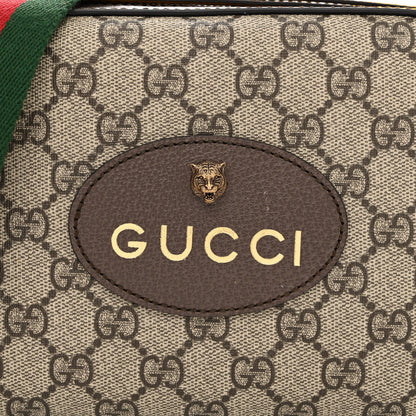 Gucci GG Supreme Monogram Web Neo Vintage Shoulder Bag Beige New Acero Crop 8 of 11