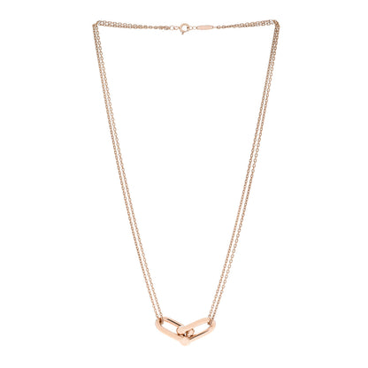 Tiffany 18K Rose Gold HardWear Double Link Pendant Necklace 3 of 7