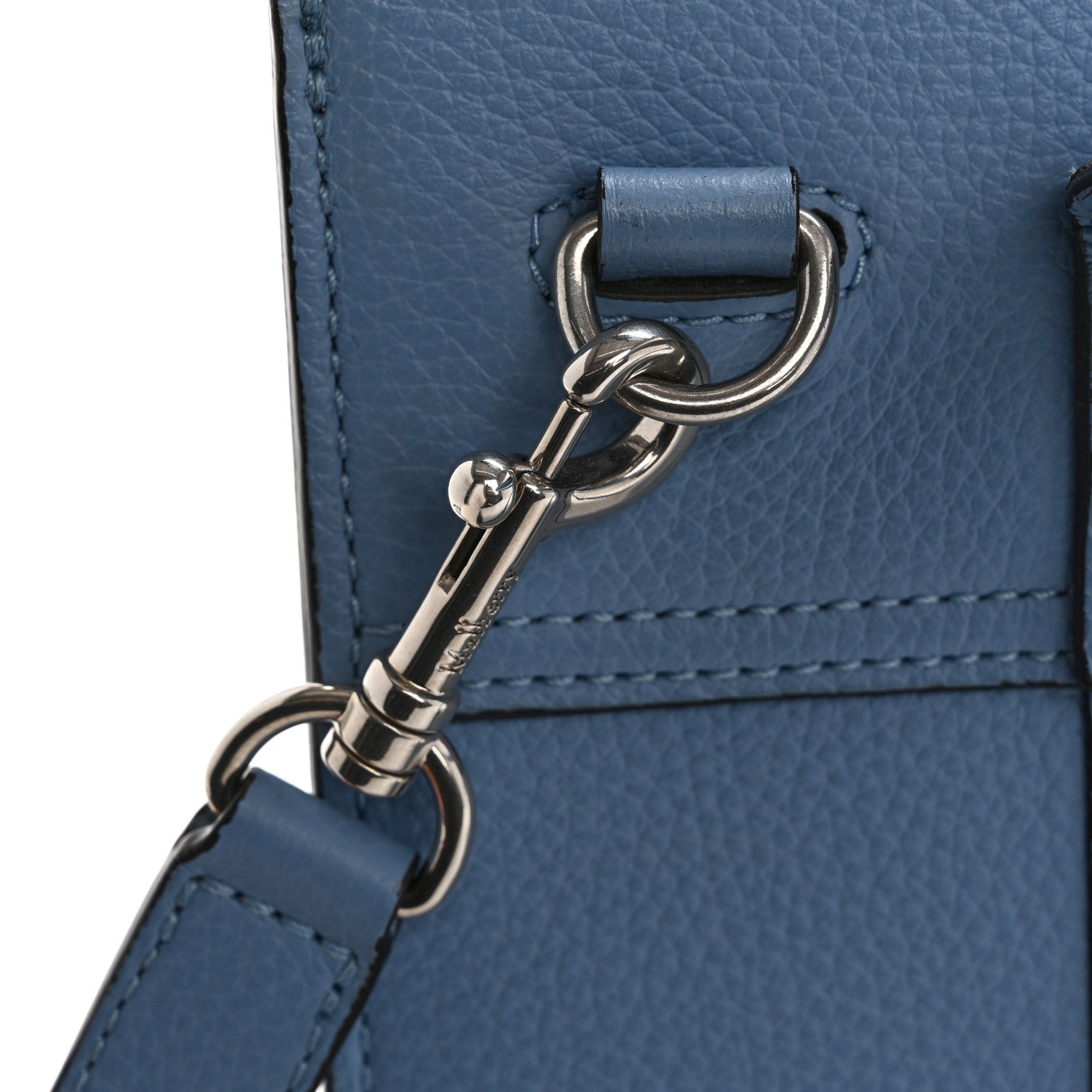 Mulberry Classic Grain Calfskin Small Bayswater Porcelain Blue 12 of 18