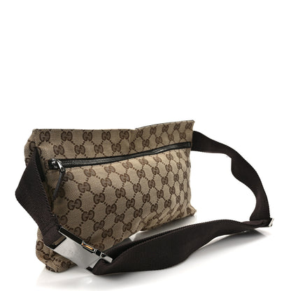 Gucci GG Monogram Double Pocket Belt Bag Dark Brown 3 of 9
