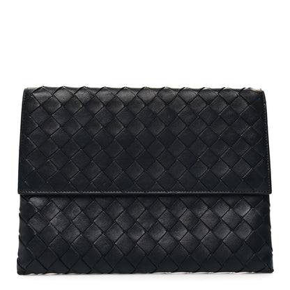 Bottega Veneta Nappa Intrecciato Flap Pouch Black 1 of 11