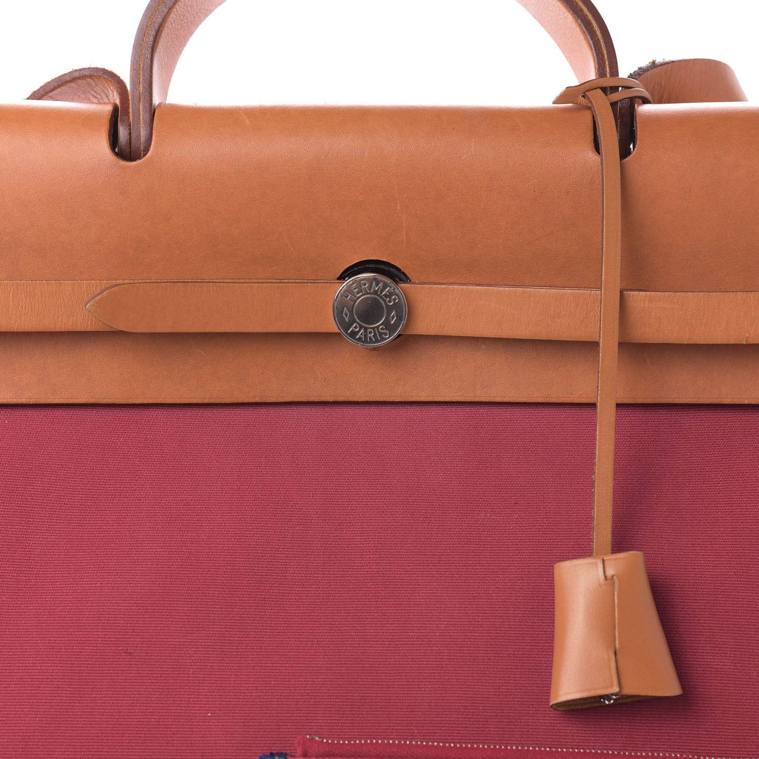 Hermes Vache Hunter Toile Herbag Zip 39 MM Rubis Bleu De Malte 8 of 8