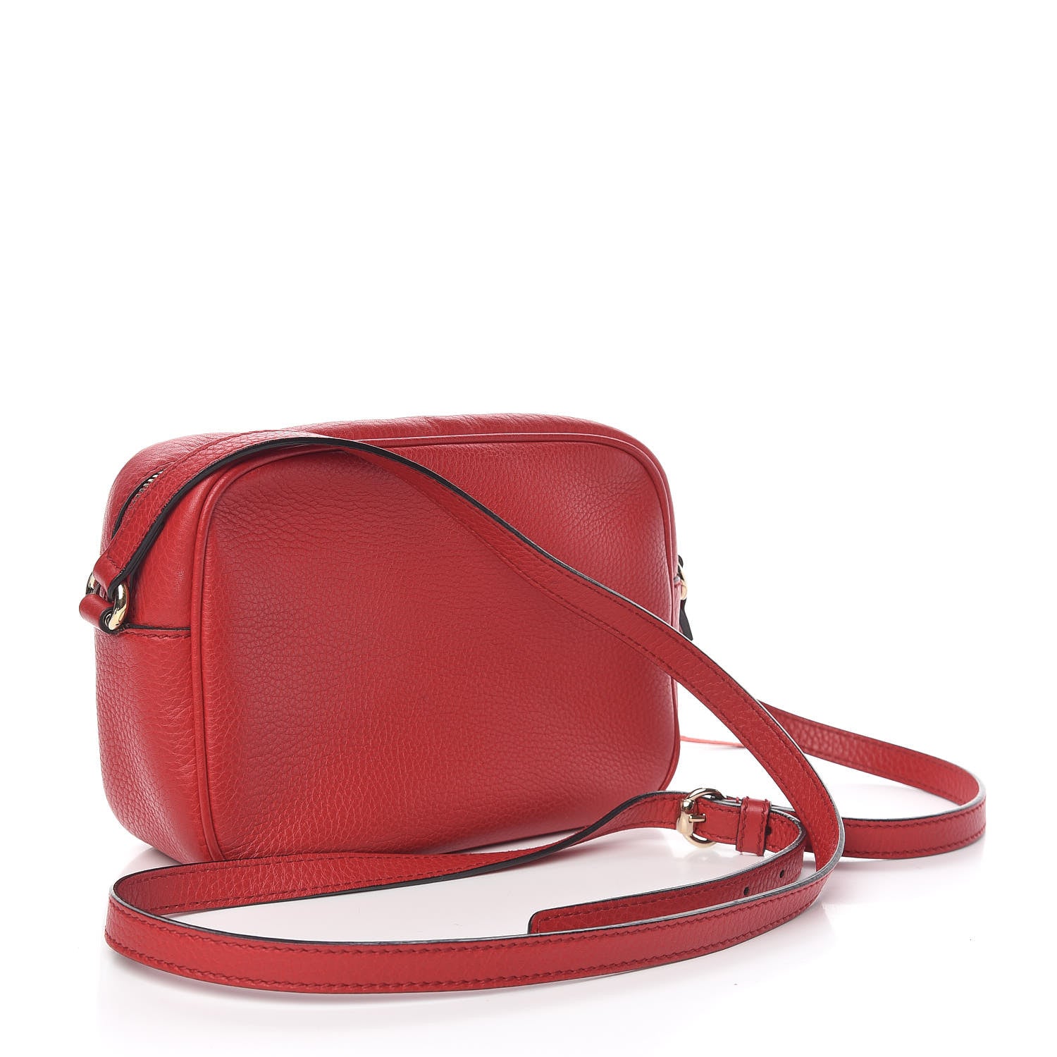 Gucci Pebbled Calfskin Small Soho Disco Bag Tabasco Red 3 of 14