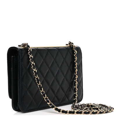 Chanel Lambskin Quilted Trendy CC Wallet On Chain WOC Black 3 of 11