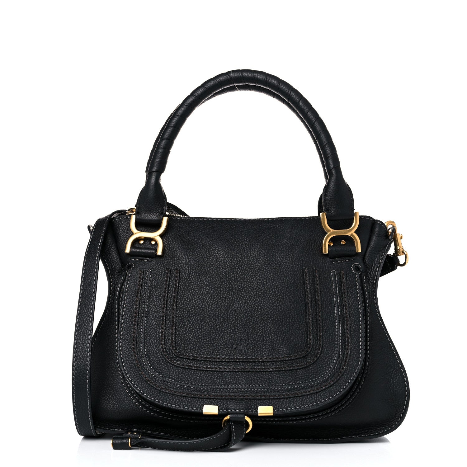 Chloe Calfskin Medium Marcie Satchel Black 1 of 16