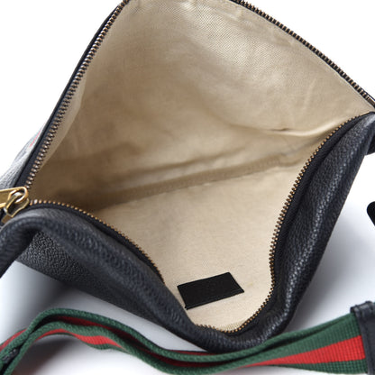 Gucci Grained Calfskin Logo Belt Bag Black 5 of 10
