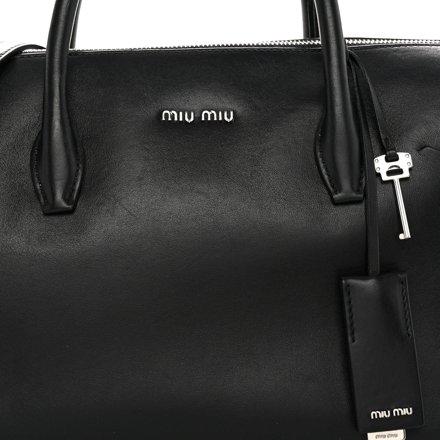 Soft Calfskin Top Handle Satchel Black