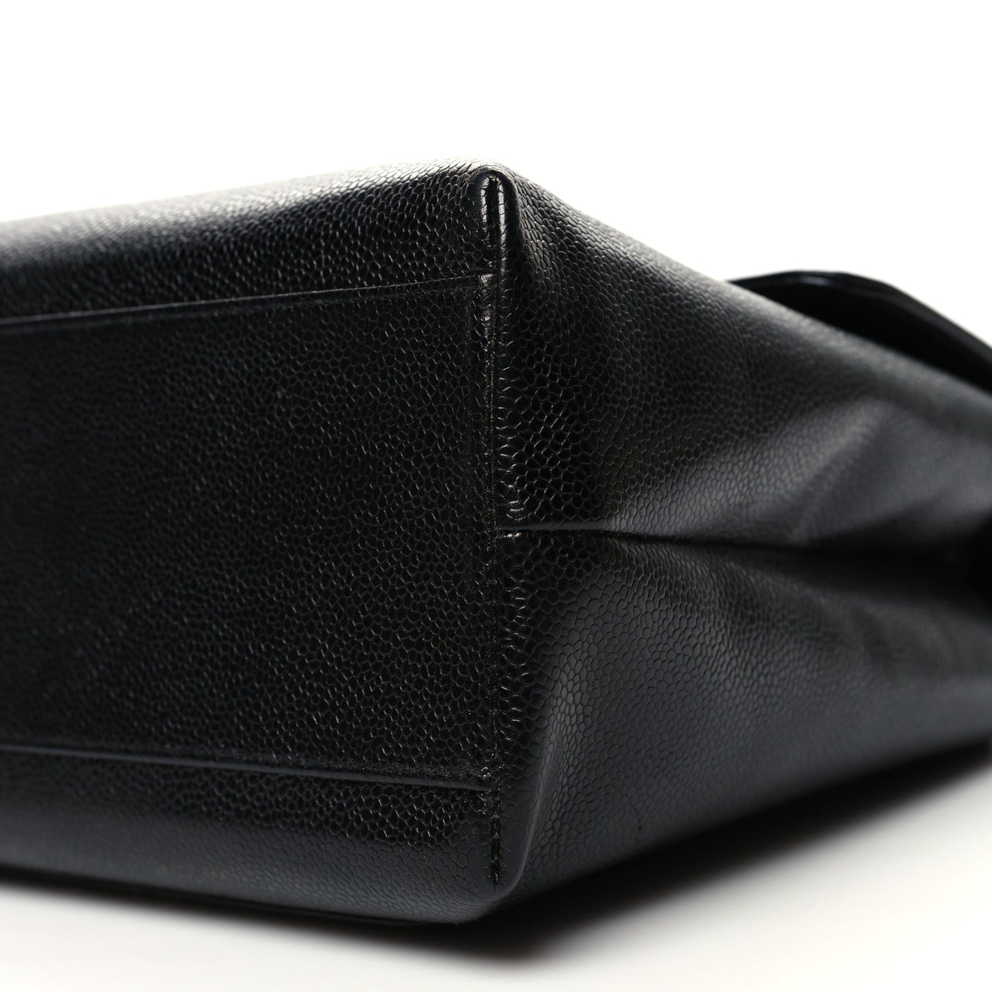 Caviar Jumbo Kelly Flap Black
