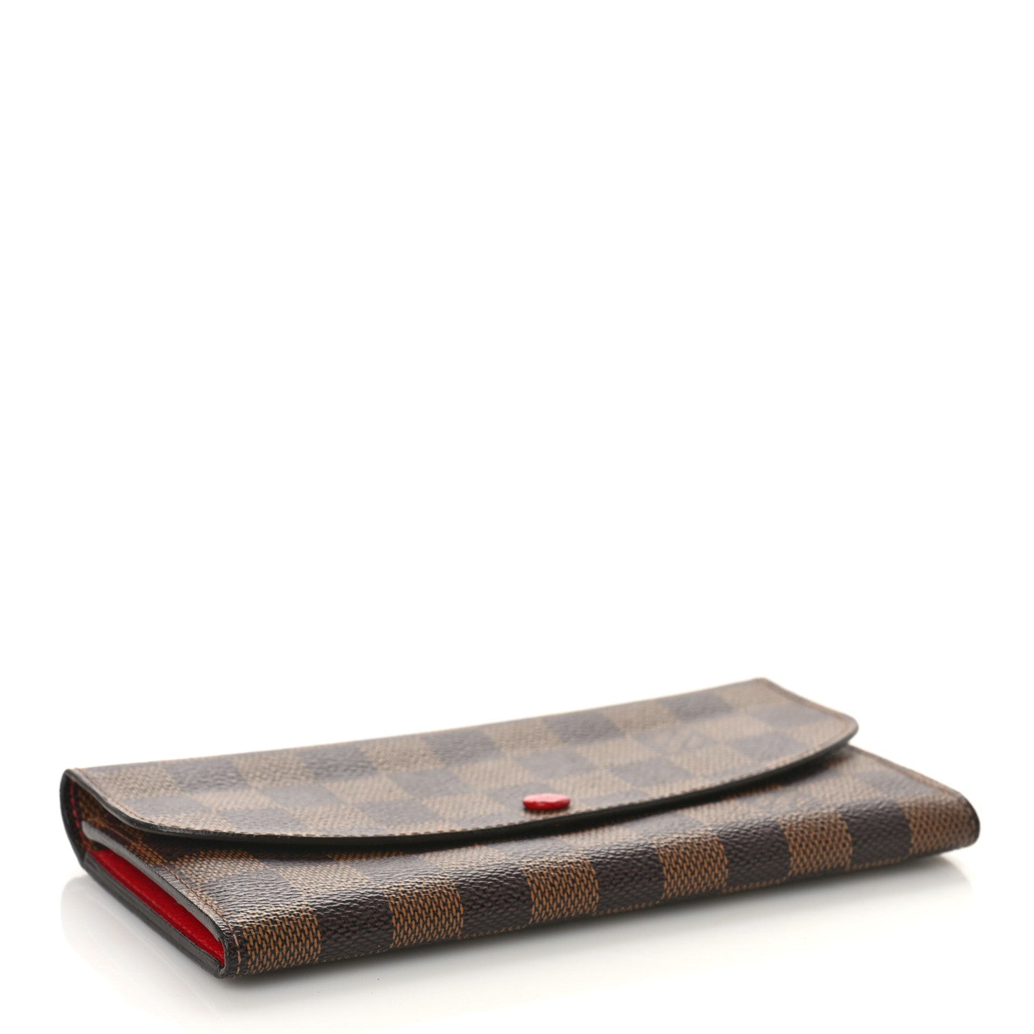Louis Vuitton Damier Ebene Emilie Wallet Red 4 of 8