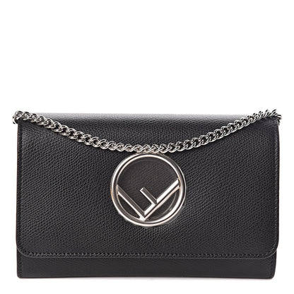 Fendi Vitello Cruise F is Fendi Wallet on Chain Black 1 of 10