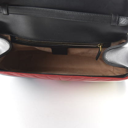 Gucci Calfskin Bamboo Trapuntata Queen Margaret Top Handle Bag Blue Agata Hibiscus Red Mystic White Sugar Pink 6 of 11
