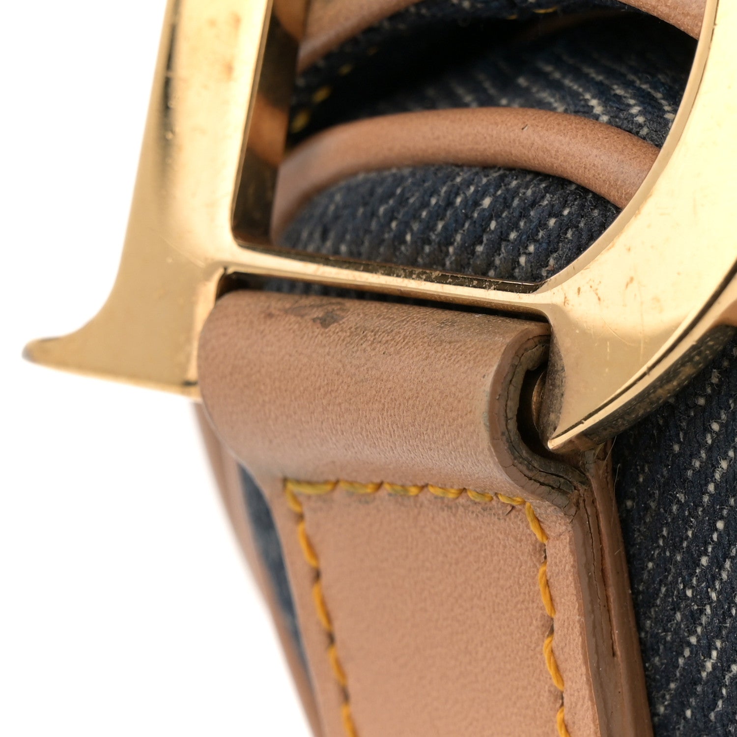 Christian Dior Denim Calfskin Saddle Bag Blue 11 of 12