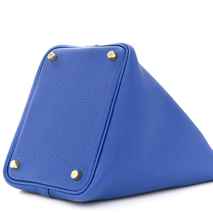 Hermes Taurillon Maurice Picotin Lock 18 PM Bleu Royal 9 of 10