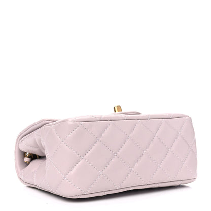 Chanel Lambskin Quilted Mini Pearl Crush Flap Light Purple 3 of 4