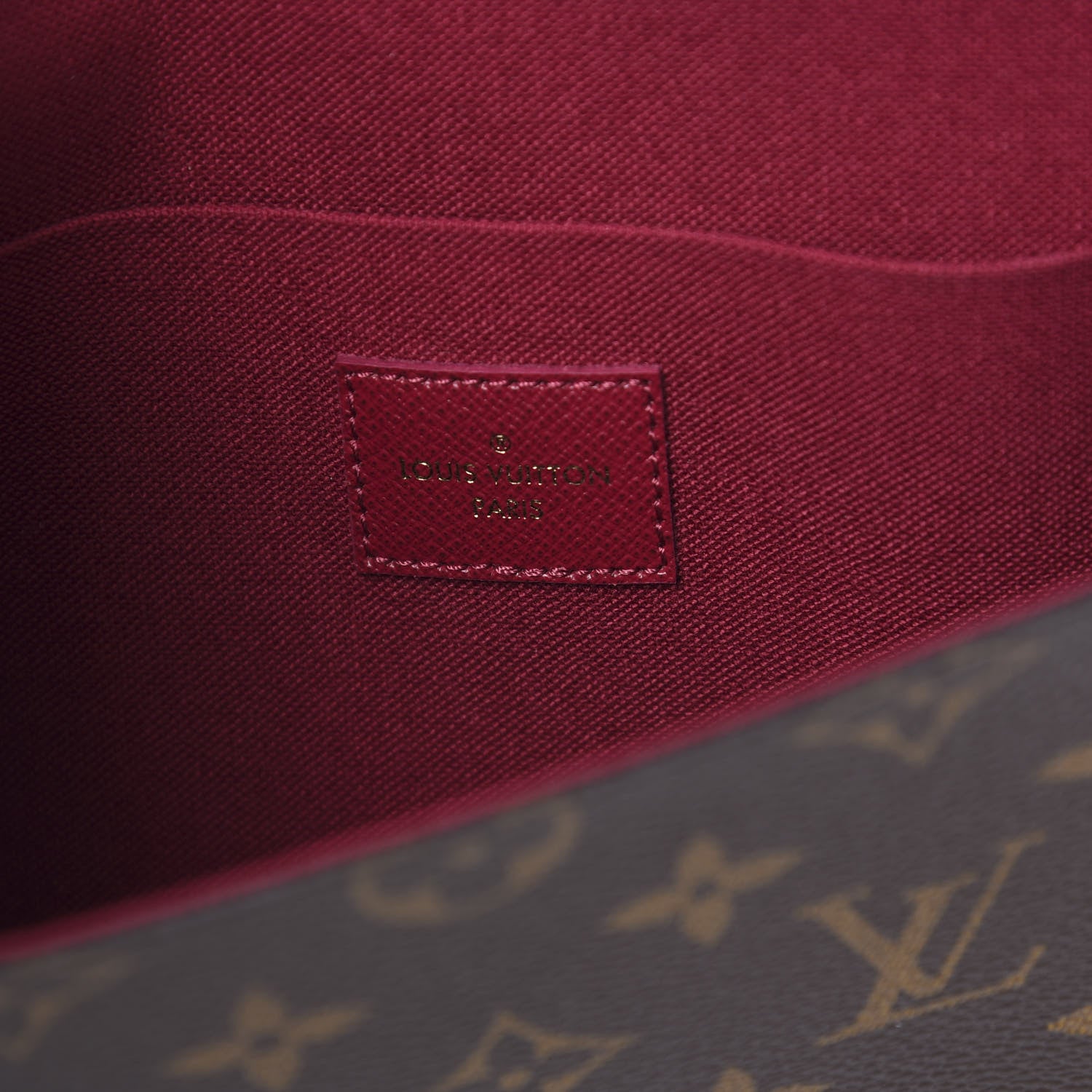 Louis Vuitton Monogram Pochette Felicie Chain Wallet Fuchsia 5 of 10