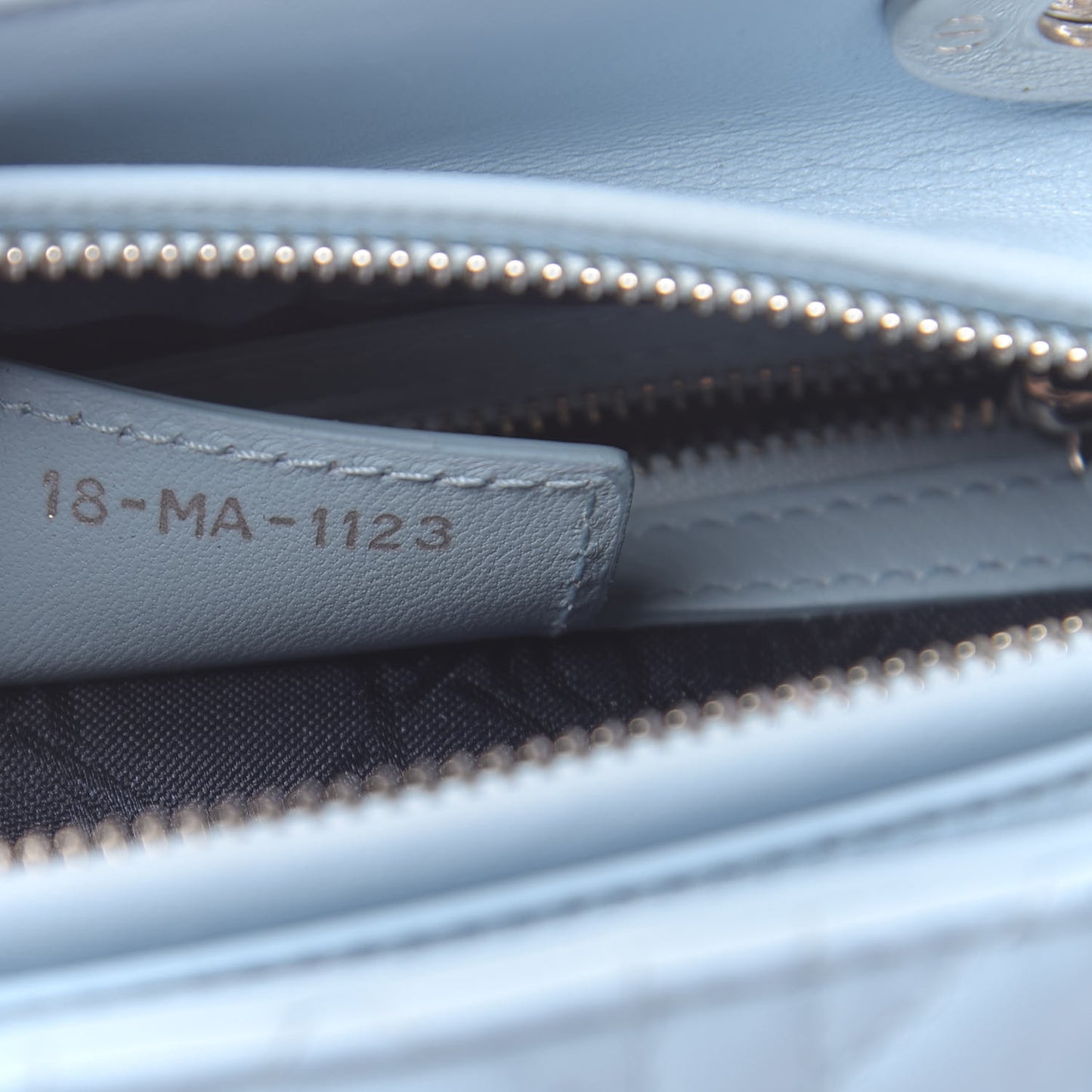 Lambskin Cannage Medium Lady Dior Light Blue