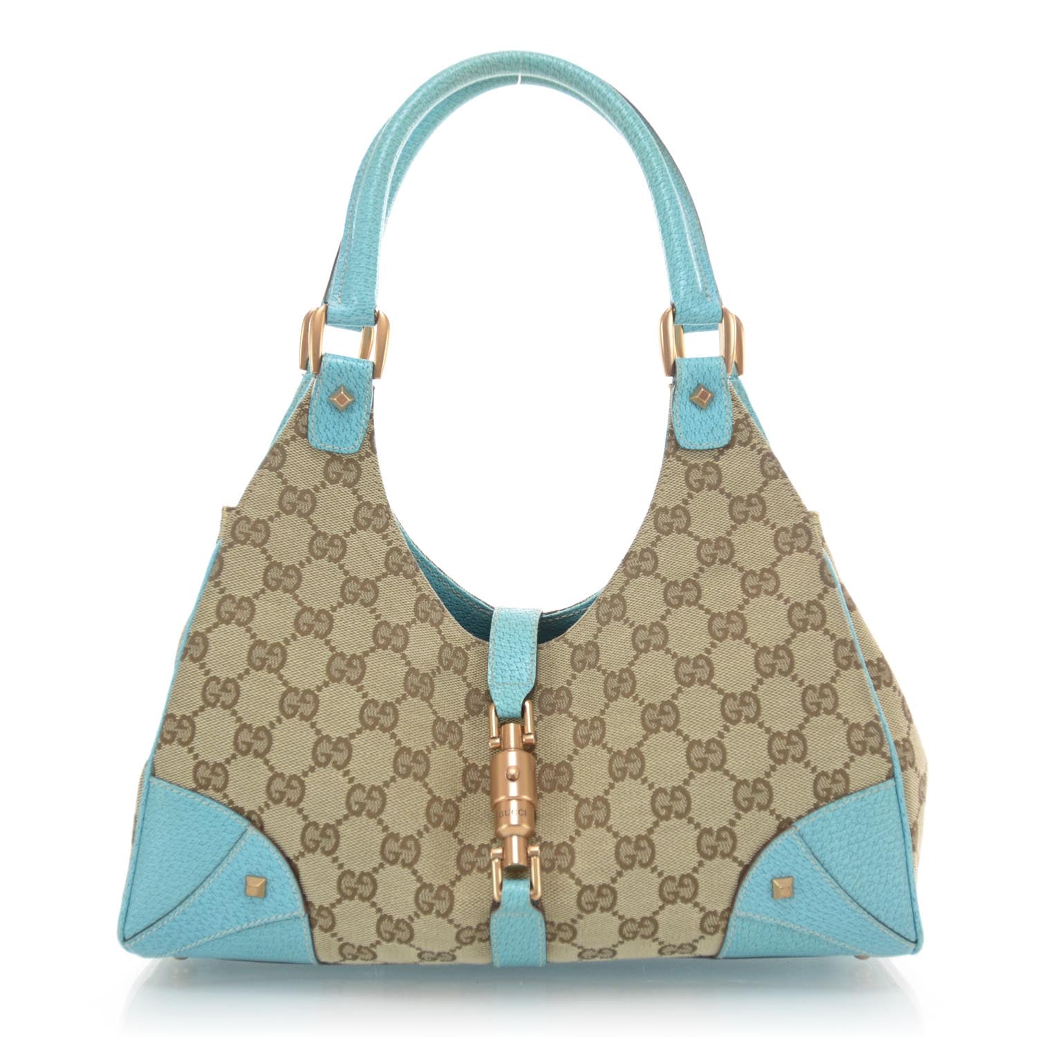 Gucci Monogram Bardot Turquoise 1 of 8