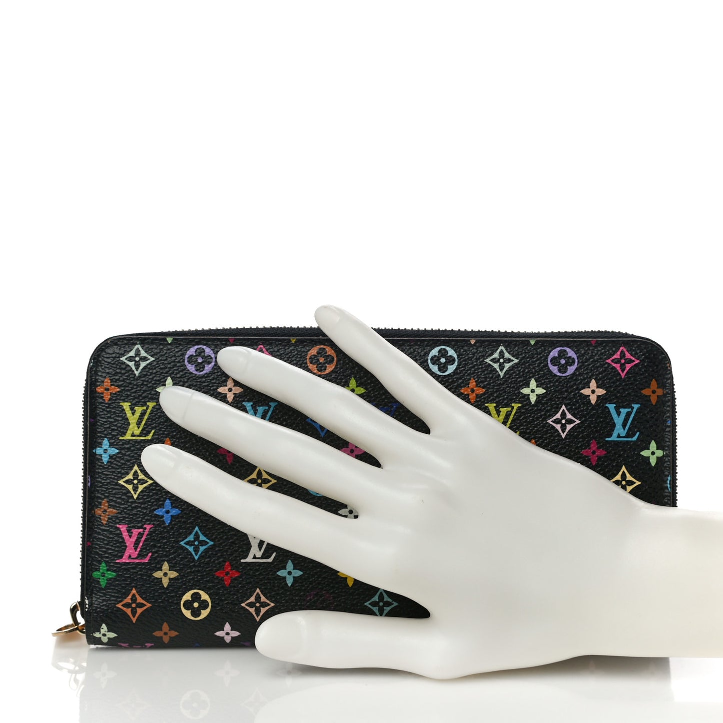 Monogram Multicolor Zippy Wallet Black Violet
