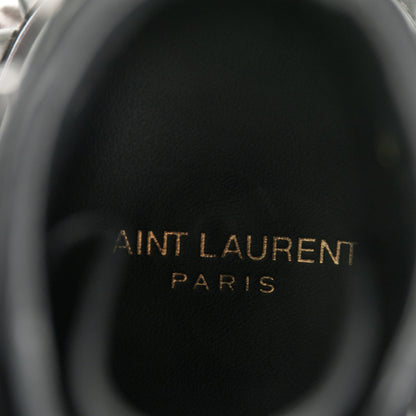 Saint Laurent Smooth Calfskin Studded Ankle Ranger Boots 34.5 Black 7 of 10