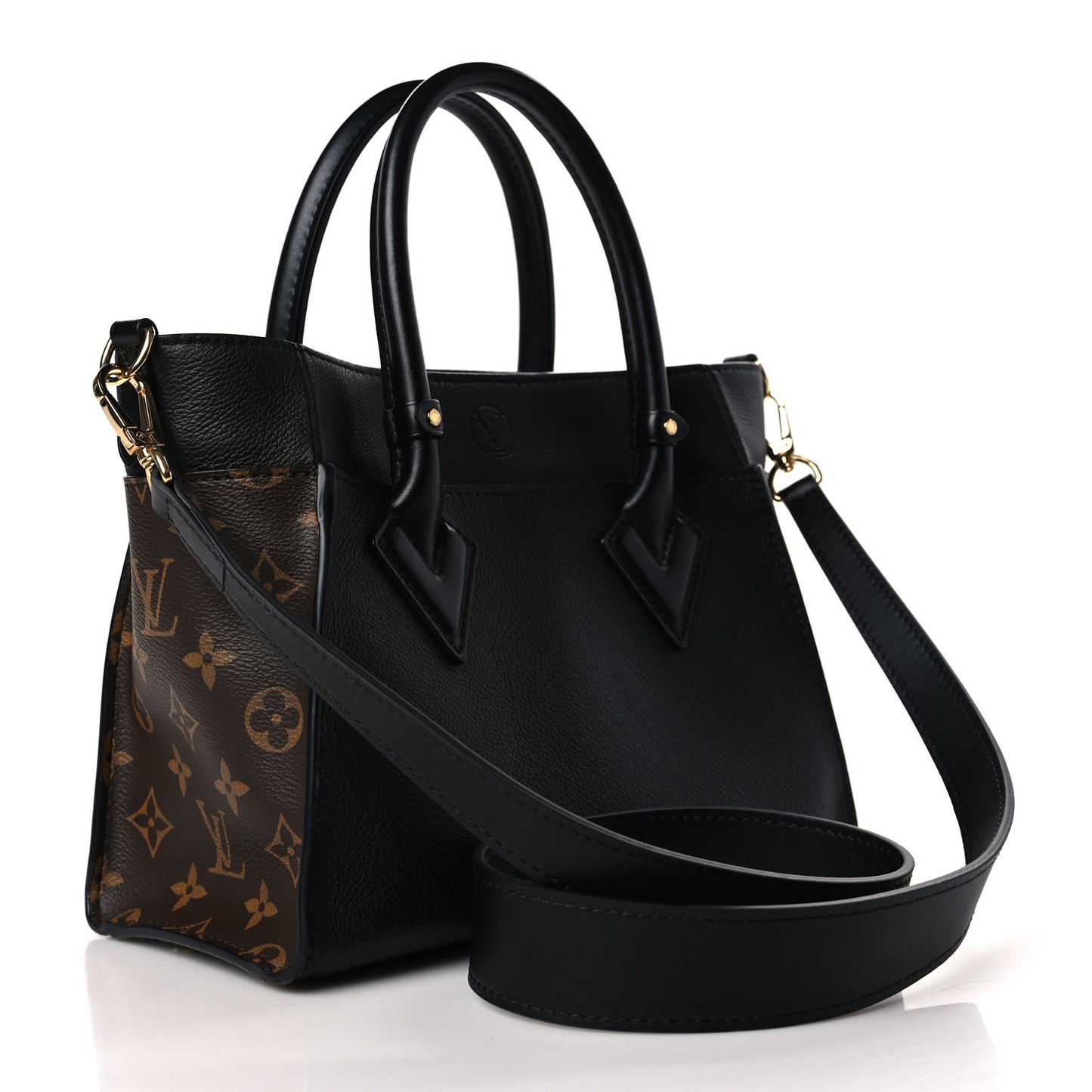 Calfskin Monogram On My Side PM Black