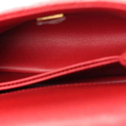 Chanel Caviar Lizard Embossed Quilted Extra Mini Coco Handle Flap Red 5 of 12