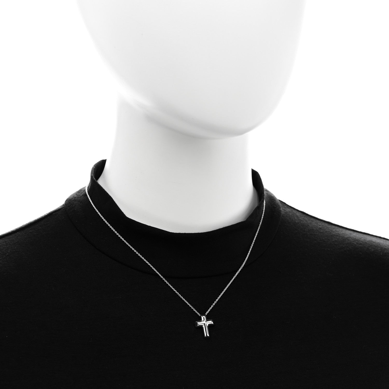 Tiffany Sterling Silver Paloma Picasso Tenderness Cross Pendant Necklace 2 of 5