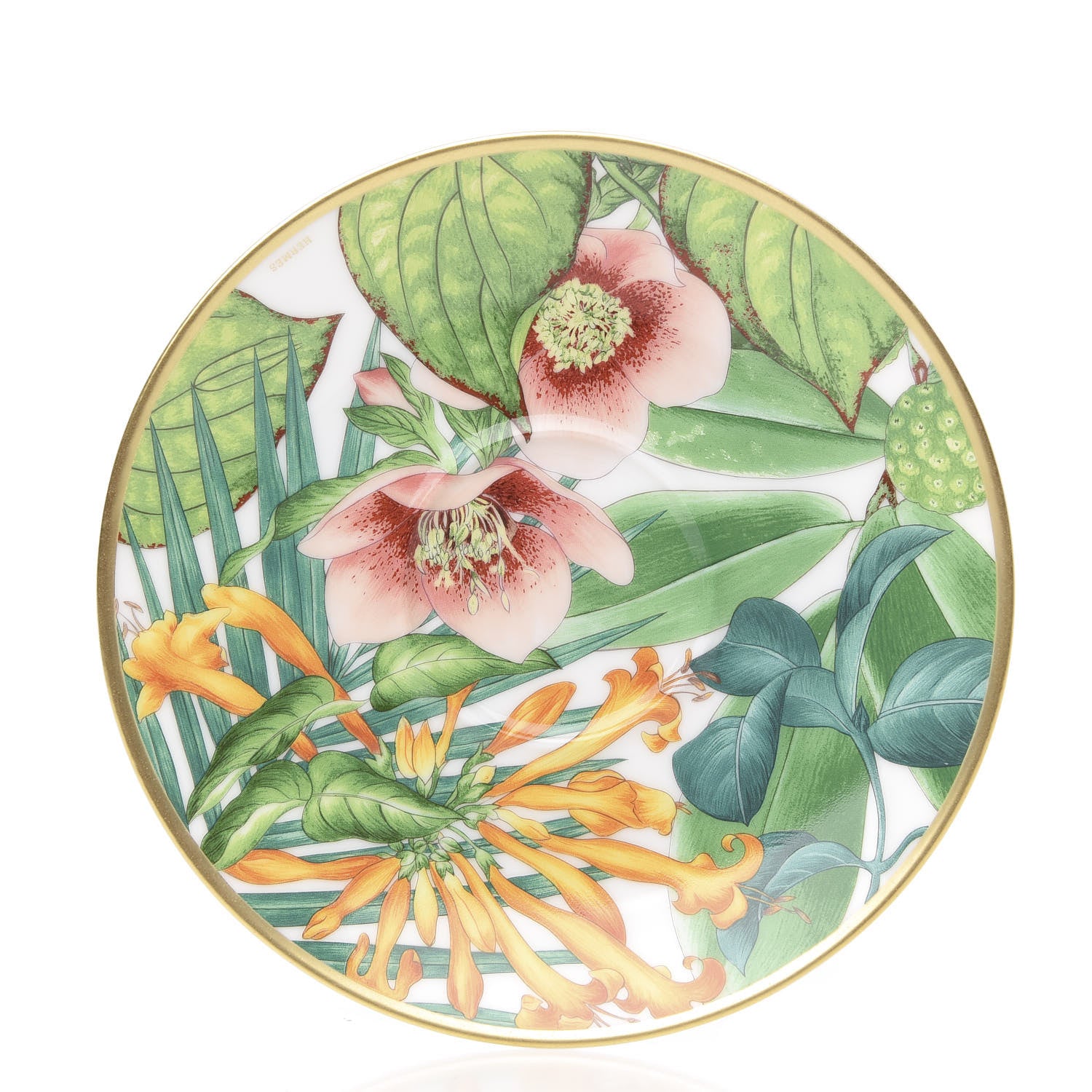Hermes Porcelain Passifolia Tea Cup And Saucer Set Of 2 4 of 8