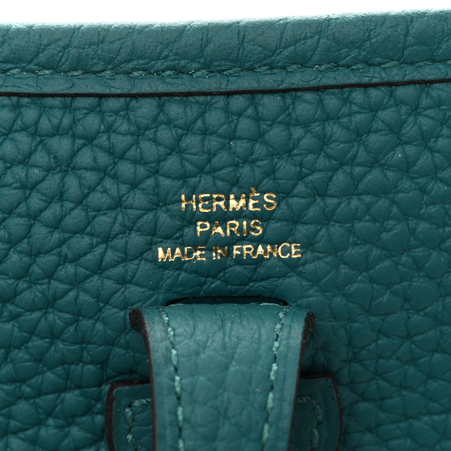 Hermes Taurillon Clemence Evelyne TPM Vert Bosphore 6 of 11