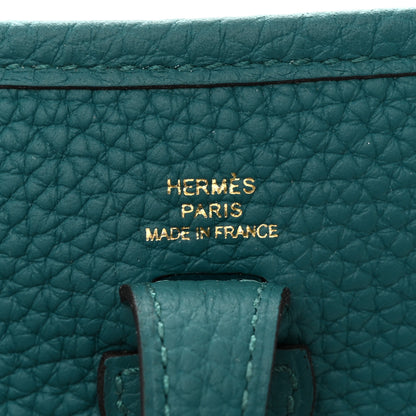 Hermes Taurillon Clemence Evelyne TPM Vert Bosphore 6 of 11