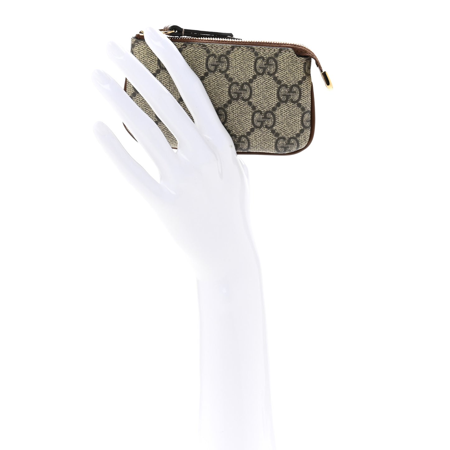 GG Supreme Monogram Key Case Brown