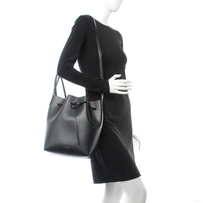 Mansur Gavriel Saffiano Bucket Bag Black Flamma 2 of 13