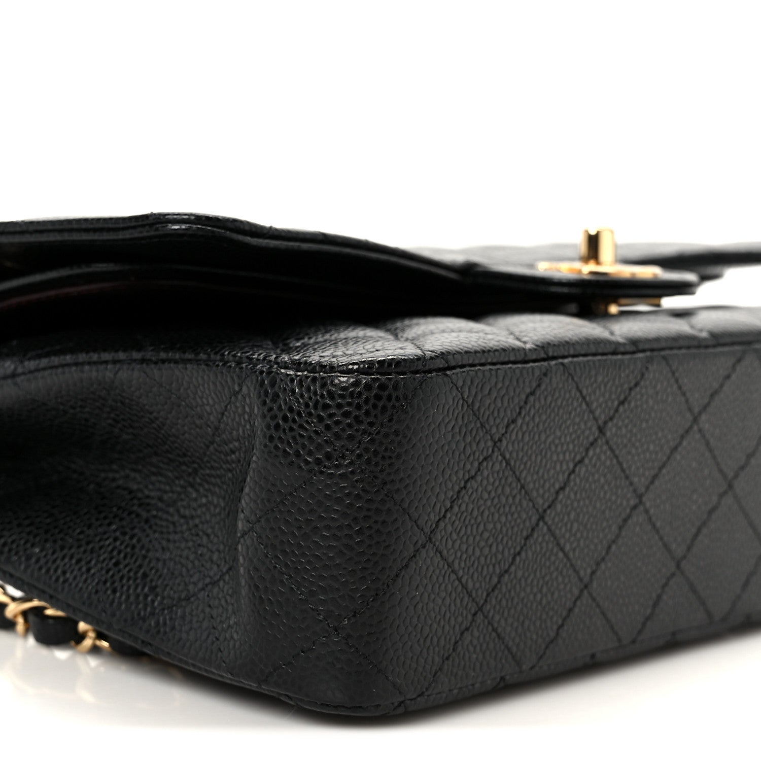 Chanel Caviar Quilted Medium Double Flap Black 10 of 12