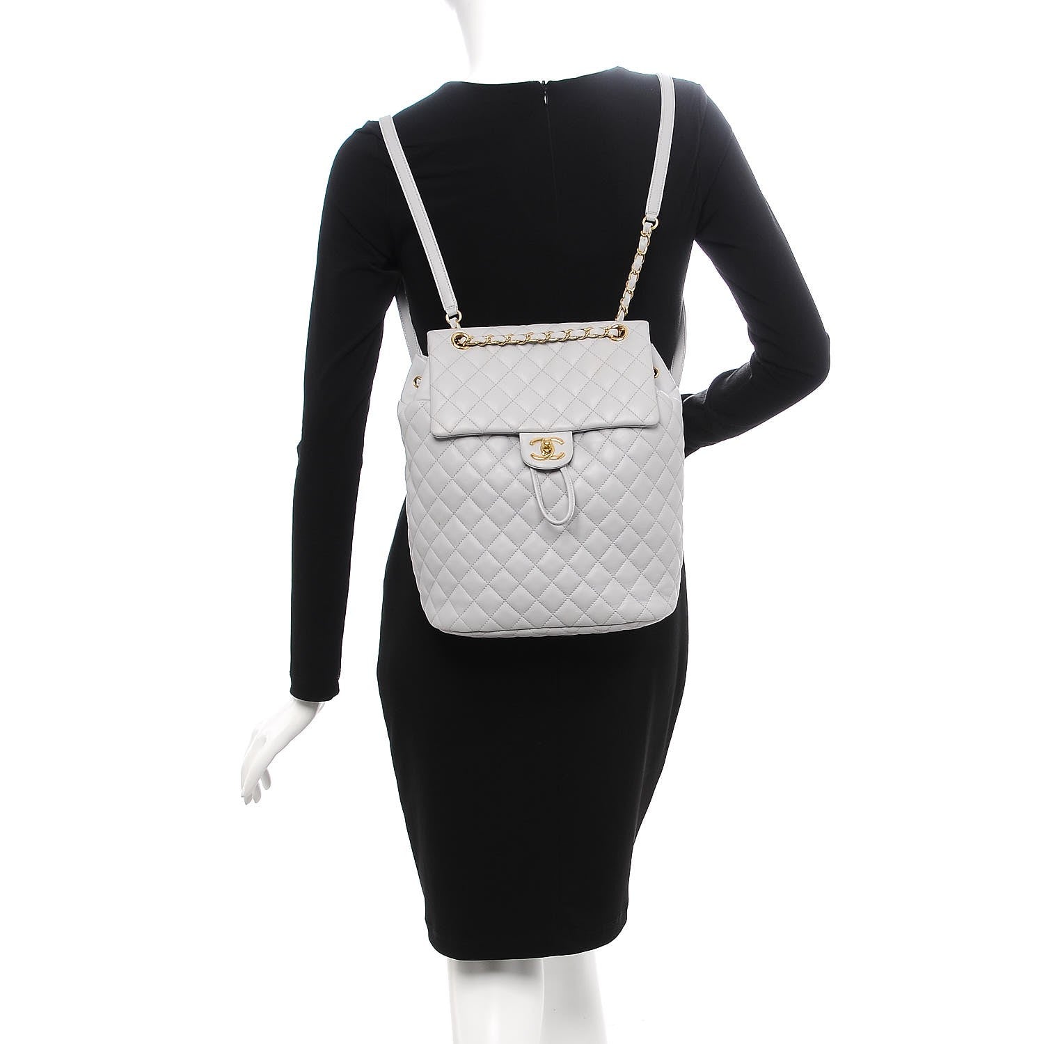Chanel Calfskin Quilted Large Urban Spirit Backpack Grey 3 of 25
