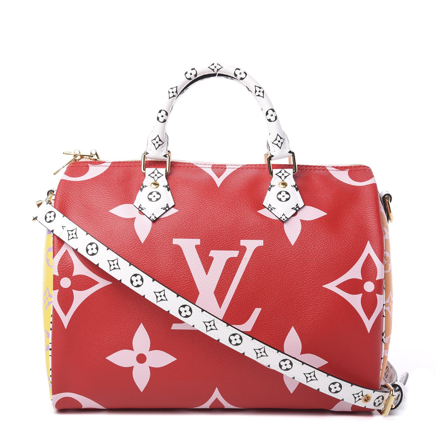 Louis Vuitton Monogram Giant Speedy Bandouliere 30 Rouge 1 of 8