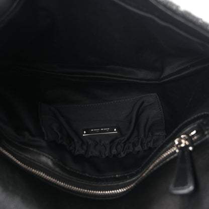 Miu Miu Nappa Matelasse Crystal Flap Clutch Black 5 of 11