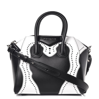 Givenchy Calfskin Brogue Mini Antigona Black White 1 of 7