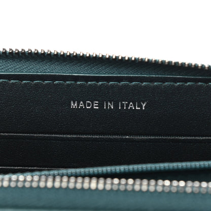 Chanel Iridescent Caviar Quilted Medium Filigree Zip Around Wallet Dark Turquoise 7 of 12