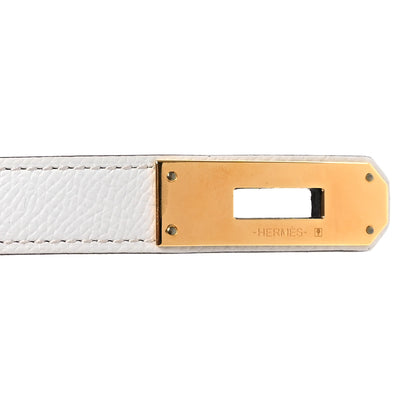 Hermes Epsom Kelly Belt White 4 of 6