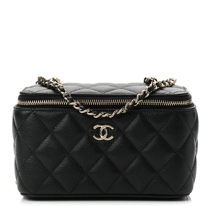 Chanel Caviar Quilted Small Vanity Case With Chain Black 1 of 11