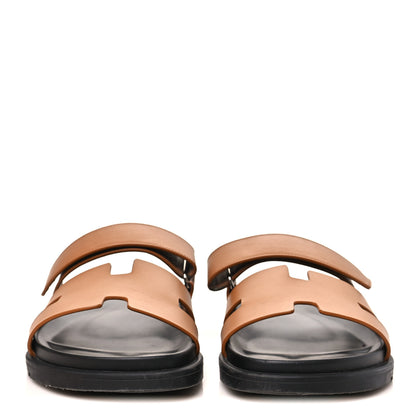 Hermes Calfskin Womens Chypre Sandals 40 Naturel 3 of 10