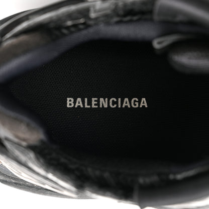 Balenciaga Mesh Rubber Monocolor Mens Runner Sneakers 42 Black 8 of 9